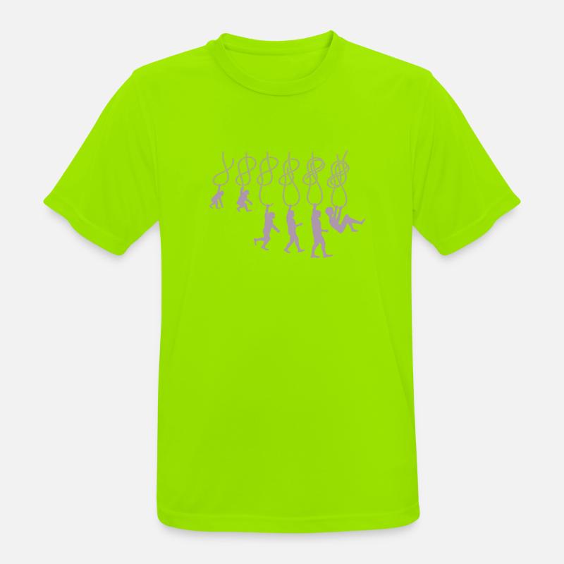 Evolution Climbing Climbing Knot Eighth Knot - Men's Breathable T-Shirt - neon green