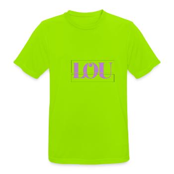 Lou - Männer T-Shirt atmungsaktiv - Neongrün - Vorne - AI Model Male 185 dark (185cm)