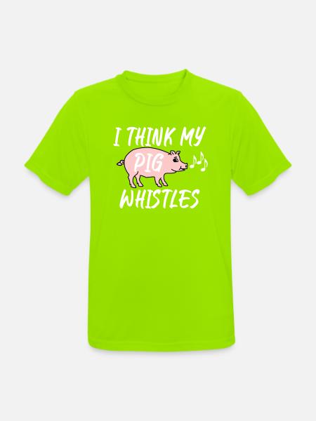 I think my pig whistles - Men's Breathable T-Shirt - neon green