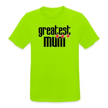 Best Mom - Mother's Day - Men's Breathable T-Shirt - neon green - Front - AI Model Male 185 dark (185cm)