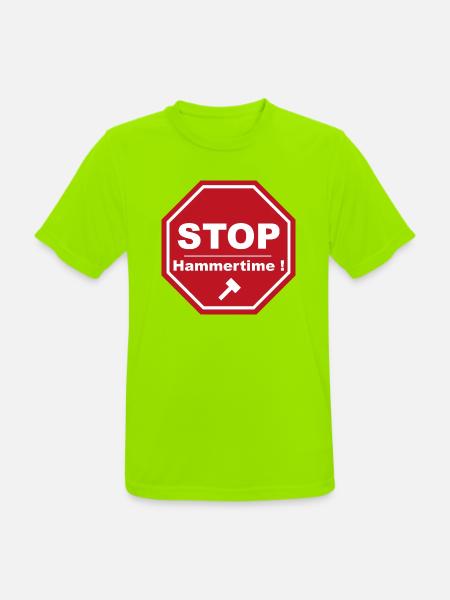 Stop Hammertime - Men's Breathable T-Shirt - neon green
