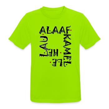 Karneval im Schriftzug - Männer T-Shirt atmungsaktiv - Neongrün - Vorne - AI Model Male 185 dark (185cm)