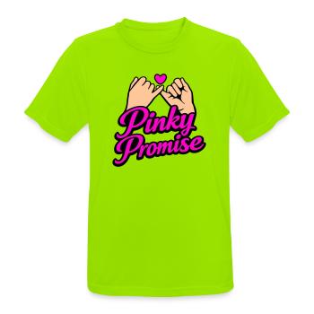 T-shirt Promis Cœur Promis Mot d’Honneur - T-shirt respirant Homme - vert néon - Devant - AI Model Male 185 dark (185cm)