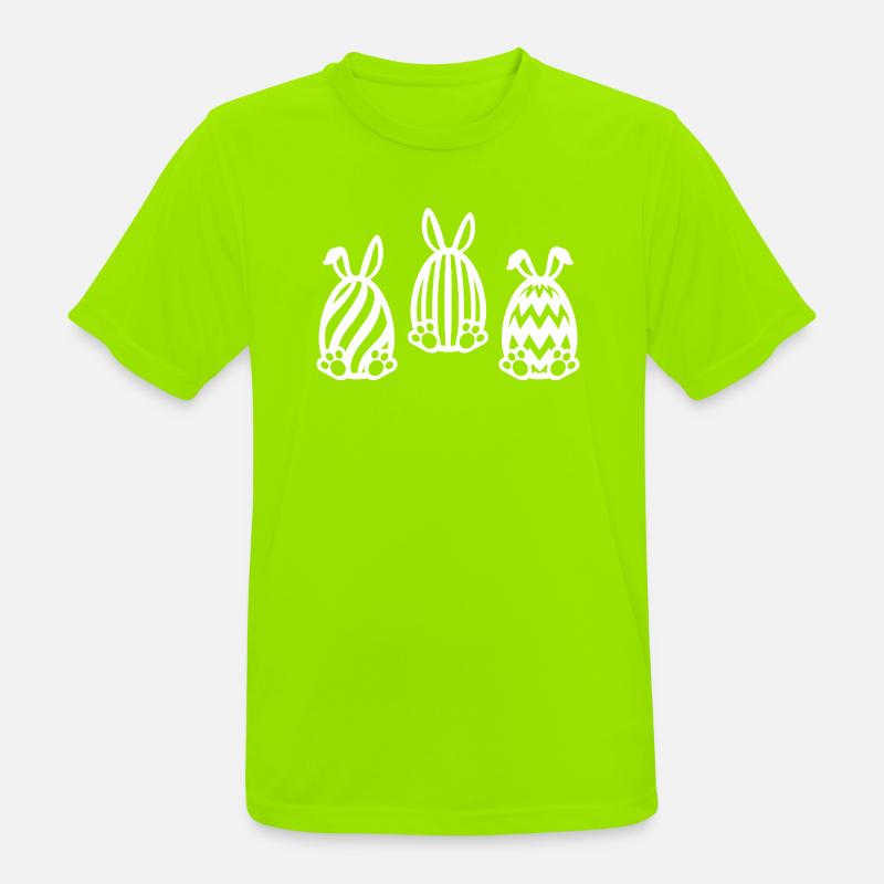 EASTER EASTER BUNNY EASTER EGGS - Men's Breathable T-Shirt - neon green