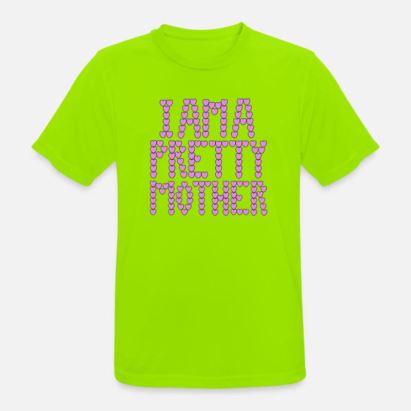 Ich bin eine hübsche Mutter, Typografie. - Männer T-Shirt atmungsaktiv - Neongrün