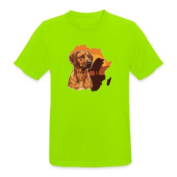 Rhodesian Ridgeback - Men's Breathable T-Shirt - neon green - Front - AI Model Male 185 dark (185cm)