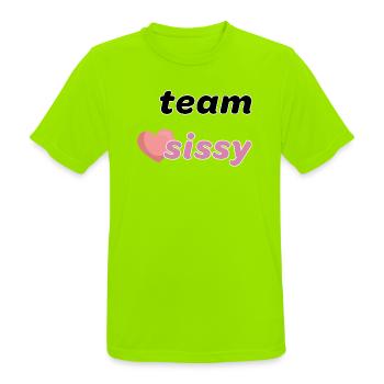 Team, Liebling, Liebling - Männer T-Shirt atmungsaktiv - Neongrün - Vorne - AI Model Male 185 dark (185cm)