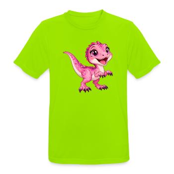 Greifvogel Rose Kawaii - Männer T-Shirt atmungsaktiv - Neongrün - Vorne - AI Model Male 185 dark (185cm)