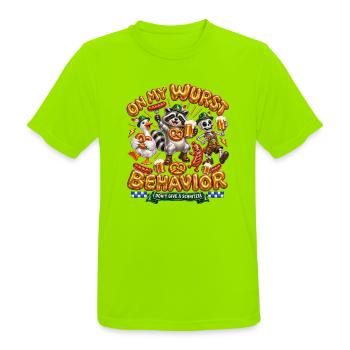 Auf meinem Wurst Behavior Bier Festival - Männer T-Shirt atmungsaktiv - Neongrün - Vorne - AI Model Male 185 dark (185cm)