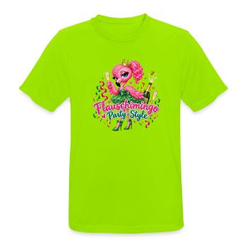 Flauschimingo Party Style - Männer T-Shirt atmungsaktiv - Neongrün - Vorne - AI Model Male 185 dark (185cm)