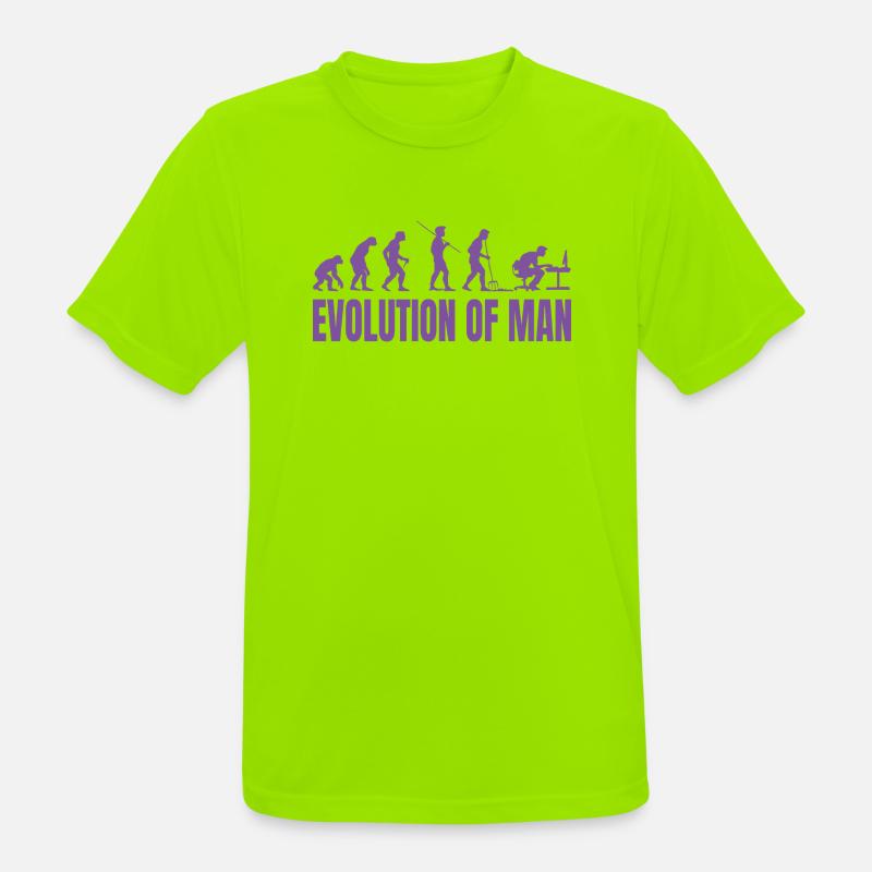 Programmeur Computer Freak Evolution Rétro - T-shirt respirant Homme - vert néon
