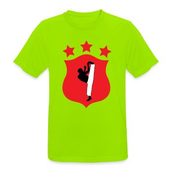 Capoeira - Combat - Danse - T-shirt respirant Homme - vert néon - Devant - AI Model Male 185 dark (185cm)