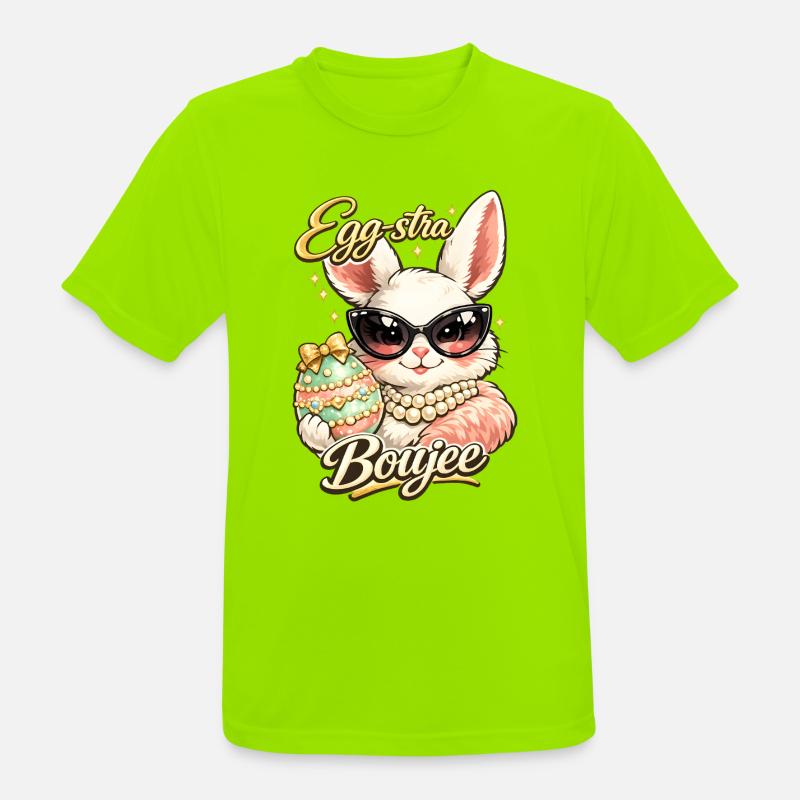 Eggstra Boujee Easter Bunny Easter - Men's Breathable T-Shirt - neon green