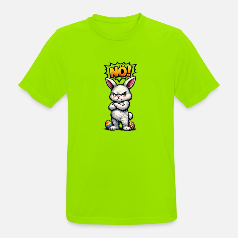 Lower Austrian Bunny Comic Easter Gift - Men's Breathable T-Shirt - neon green