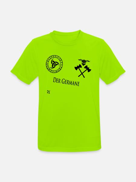 Der Germane - Männer T-Shirt atmungsaktiv - Neongrün