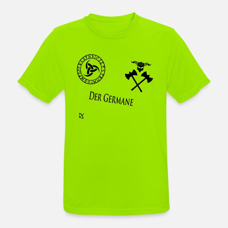 Der Germane - Männer T-Shirt atmungsaktiv - Neongrün