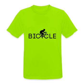 Bicycle Cyclist Logo Cycling - Men's Breathable T-Shirt - neon green - Front - AI Model Male 185 dark (185cm)