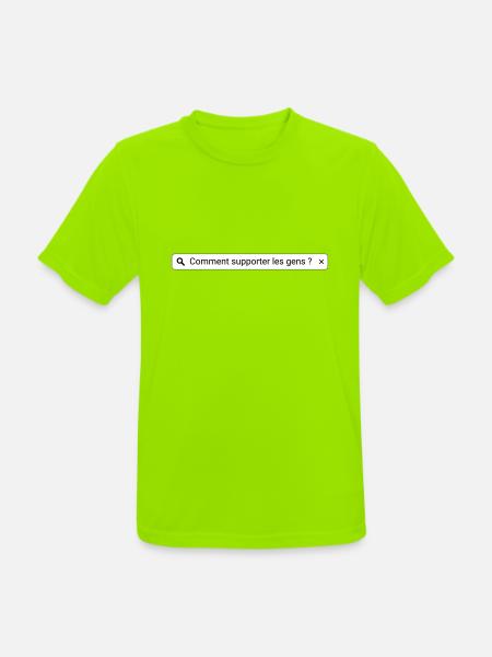 Comment supporter les gens ? - T-shirt respirant Homme - vert néon