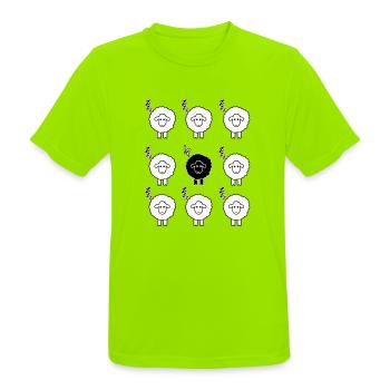 Black sheep - Men's Breathable T-Shirt - neon green - Front - AI Model Male 185 dark (185cm)