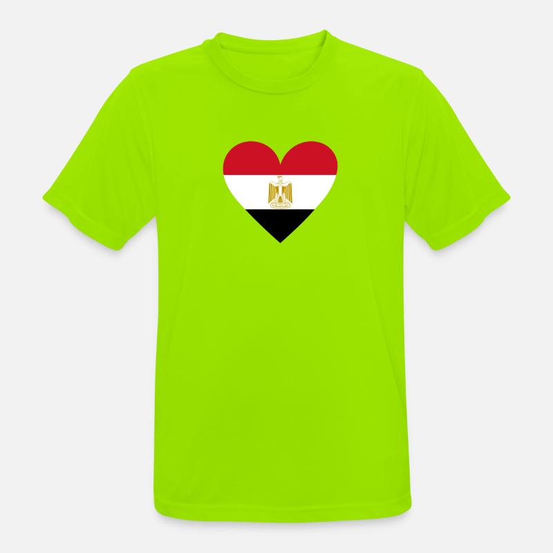 Egypt Heart - Men's Breathable T-Shirt - neon green