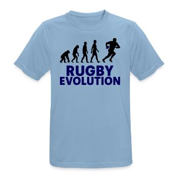 Rugby Evolution Sport Motif - Men's Breathable T-Shirt - sky blue - Front - AI Model Male 185 dark (185cm)