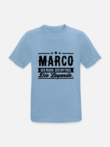 Mann Mythos Legende Marco - Männer T-Shirt atmungsaktiv - Himmelblau