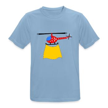 Hélicoptère Anniversaire 3 - T-shirt respirant Homme - bleu ciel - Devant - AI Model Male 185 dark (185cm)