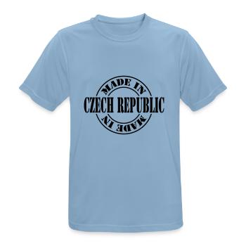 made in czech republic m1k2 - T-shirt respirant Homme - bleu ciel - Devant - AI Model Male 185 dark (185cm)