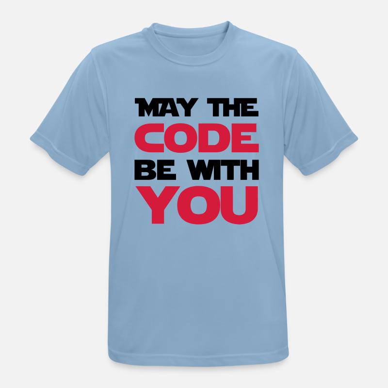 Computer / Developer / Geek / Code / Funny - Men's Breathable T-Shirt - sky blue