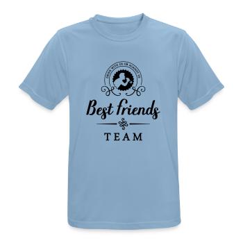 best friends team drink - Männer T-Shirt atmungsaktiv - Himmelblau - Vorne - AI Model Male 185 dark (185cm)