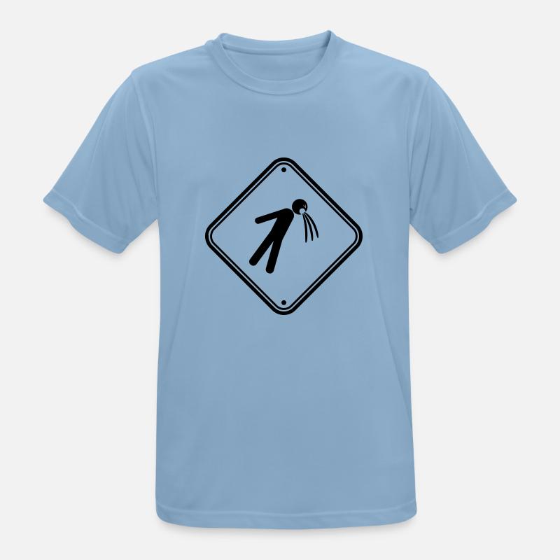 shield caution note vomit vomit - Men's Breathable T-Shirt - sky blue