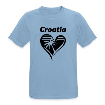 croatia heart - Men's Breathable T-Shirt - sky blue - Front - AI Model Male 185 dark (185cm)