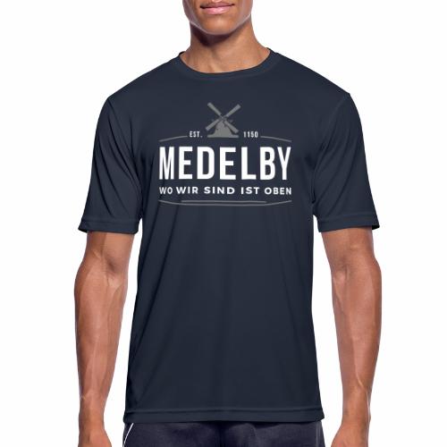Medelby - Wo wir sind ist oben - Männer T-Shirt atmungsaktiv