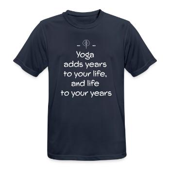 Yoga - T-shirt respirant Homme - bleu marine foncé - Devant - AI Model Male 178 light (178cm)