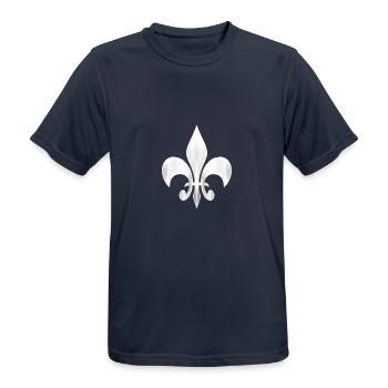 Lilie 3 - Männer T-Shirt atmungsaktiv - Dunkelnavy - Vorne - AI Model Male 178 light (178cm)