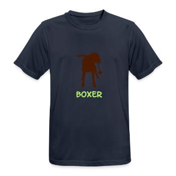 Boxer_2_cb - Männer T-Shirt atmungsaktiv - Dunkelnavy - Vorne - AI Model Male 178 light (178cm)