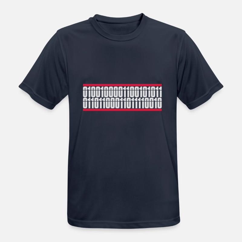 Binary Code Program Language - Men's Breathable T-Shirt - dark navy