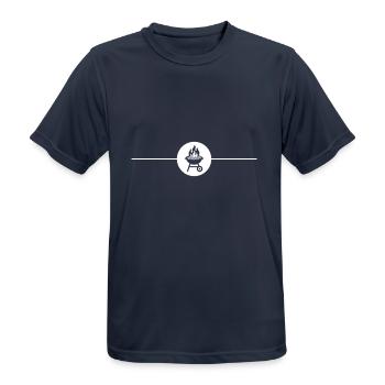 Grill Symbol Grilling - Men's Breathable T-Shirt - dark navy - Front - AI Model Male 178 light (178cm)
