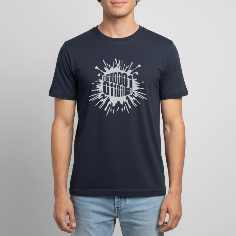 Binary Code Program Language Men's Breathable T-Shirt