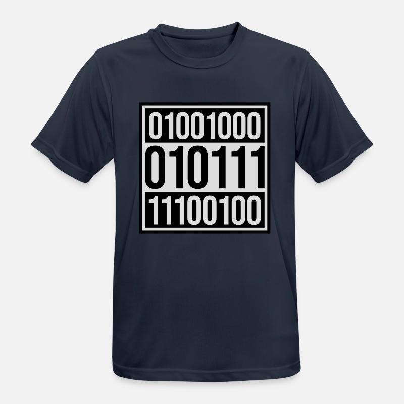 Binary Code Program Language - Men's Breathable T-Shirt - dark navy