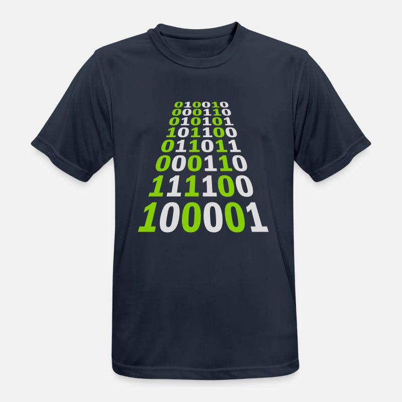 Binär Code Programm Sprache - Männer T-Shirt atmungsaktiv - Dunkelnavy