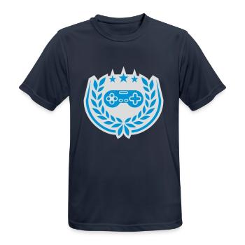 Controller Retro Sterne Lorbeerkranz - Männer T-Shirt atmungsaktiv - Dunkelnavy - Vorne - AI Model Male 178 light (178cm)