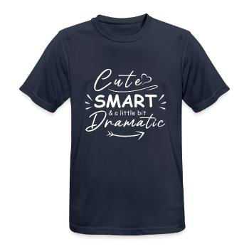 Niedlich, klug und ein bisschen dramatisch - Männer T-Shirt atmungsaktiv - Dunkelnavy - Vorne - AI Model Male 178 light (178cm)