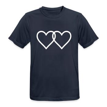 Hearts Love Symbol - Men's Breathable T-Shirt - dark navy - Front - AI Model Male 178 light (178cm)