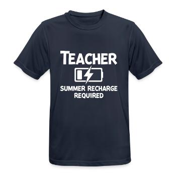 Lehrer-Sommer-Aufladung erforderlich - Männer T-Shirt atmungsaktiv - Dunkelnavy - Vorne - AI Model Male 178 light (178cm)