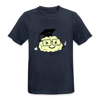 smart brain 02 - Men's Breathable T-Shirt - dark navy - Front - AI Model Male 178 light (178cm)