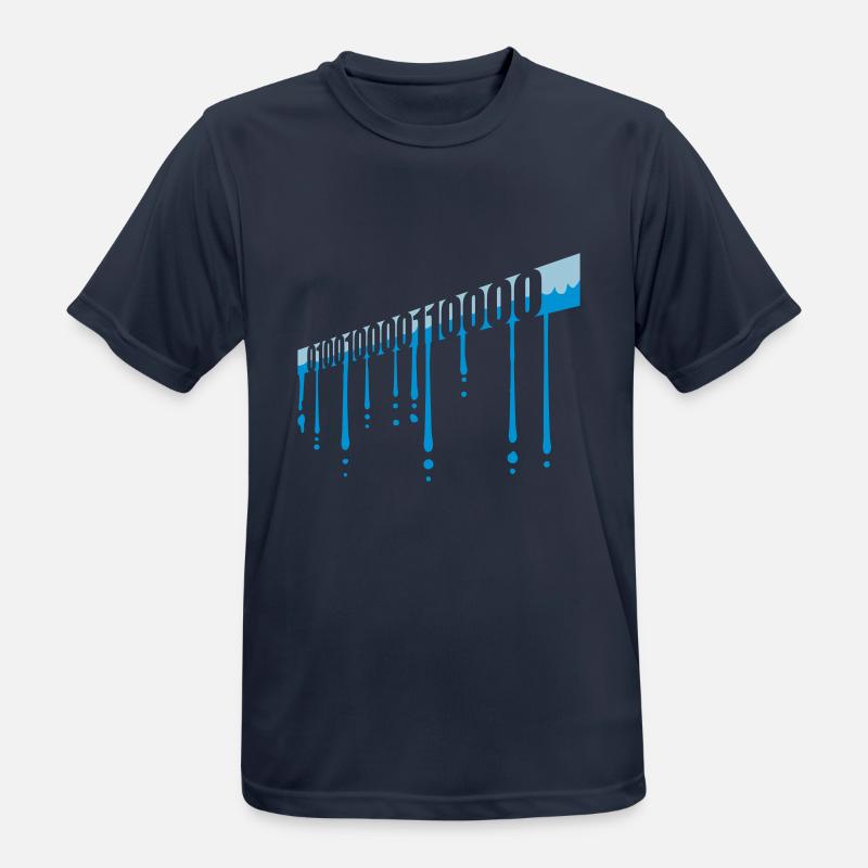 Binary Code Program Language - Men's Breathable T-Shirt - dark navy