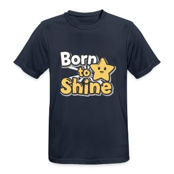 Né pour briller – Strahlender Stern - T-shirt respirant Homme - bleu marine foncé - Devant - AI Model Male 178 light (178cm)