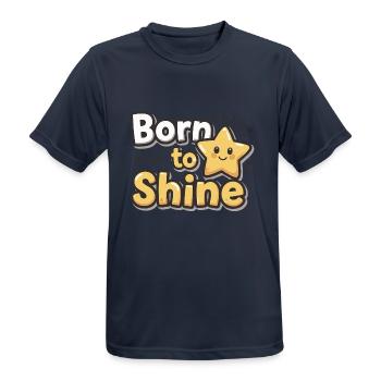 Né pour briller – Strahlender Stern - T-shirt respirant Homme - bleu marine foncé - Devant - AI Model Male 178 light (178cm)