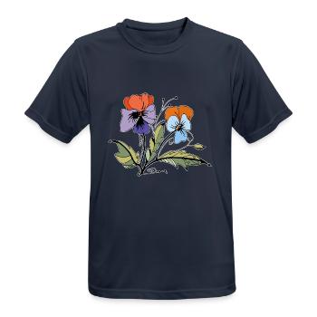 Blumen - Männer T-Shirt atmungsaktiv - Dunkelnavy - Vorne - AI Model Male 178 light (178cm)
